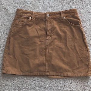Topshop Corduroy Skirt (Tan).